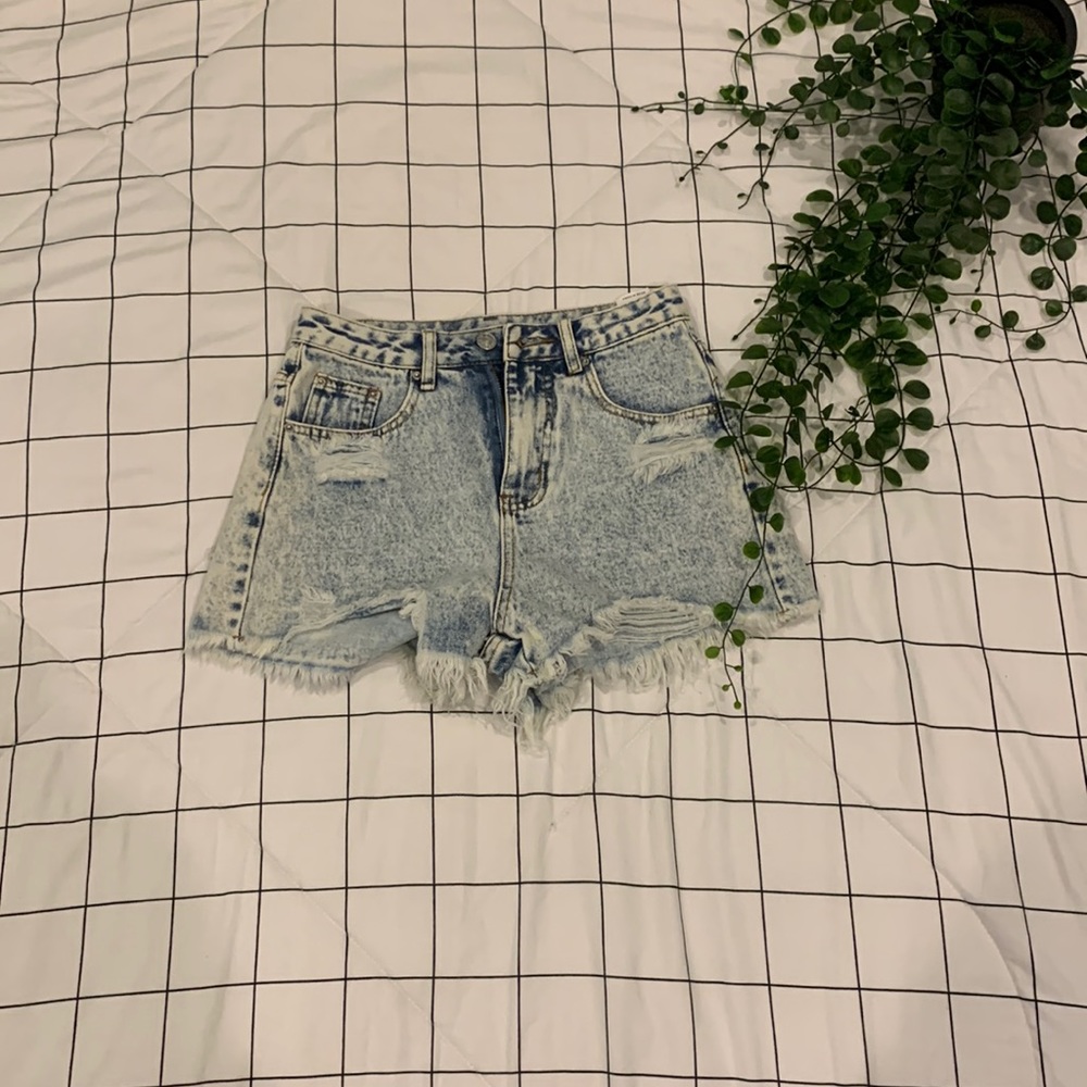 shein jean ripped shorts